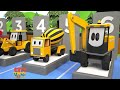 Construction Vehicles build new house after making brick- -bulldozer, dump truck  for kids.