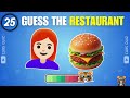 Guess The Fast Food Restaurant by Emoji 🍔🍕| Food Emoji Quiz