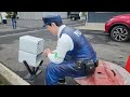 【4K】スピード違反取り締まり・マネキンの警察官   [4K] Speeding Enforcement - Mannequin Police Officer