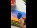 Sunflower field painting/acrylic painting for beginners tutorial/landscape painting tutorial/#shorts