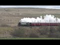 5043 Earl of Mount Edgcumbe and 34067 Tangmere both roaring and whistling up Shap - 16/03/2024
