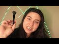 ASMR~ Brushing Your Face + Gum Chewing (personal attention)