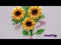 Hand Embroidery: Buttonhole Bar Sunflowers | Bordado a Mano: Girasoles en Puntada Barra de Ojal