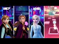 Frozen Elsa Vs Anna But In Tiles Hop EDM Rush And Dancing Road! Let It Go, Into The Unknown!
