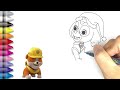 How to Draw Paw Patrol Pups 🐾 Skye Paw Patrol Drawing