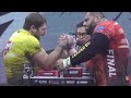 Levan SAGINASHVILI vs Vitaly LALETIN ARM WRESTLING 2019 ROUND 1