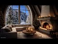 Escape the Cold: Cozy Ambience with Fireplace for a Peaceful Night