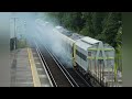 A very smokey Merseyrail 777035 the last unit to be delivered smoking away at Westenhanger 12/06/24