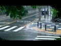 Relax and Sleep Well with Rain Sounds on a Rainy Holiday Street. White Noise Helps Overcome Insomnia