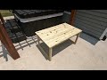 Easy Beginner Woodworking: Outdoor Treated Patio Pool Deck Table | Inexpensive DIY Project!