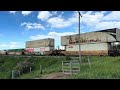 CN mixed freight heading north on the Three Hills sub at Swalwell, AB