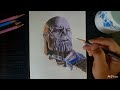 Drawing Thanos(Avengers) timelapse/ AbDraw