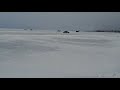 Stock Cars Racing on Frozen Lake Superior