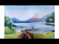 SIMPLE LANDSCAPE WATERCOLOR PAINTING DEMO FOR BEGINNERS.