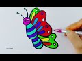 How to draw a butterfly step by step | Butterfly drawing for kids | easy drawing for kids