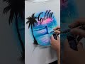 Airbrush beach ocean wave design.