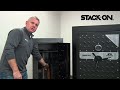 Stack-On Tactical Fire-resistant Gun Safe with electronic lock and Key-locking Security Cabinet