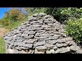Discovering a Round Traditional Historical Dry Stone Hut.