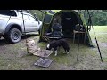 CAMPING in the RAIN - Perfect COSY Air TENT - Dog