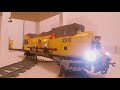 Lego train drifting on 2 tracks
