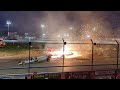 Frying a car with a jet dragster at Meridian Speedway