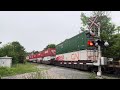 Manifest First! CN Z121 with Geep Through Shore Drive Level Crossing, Bedford, NS.
