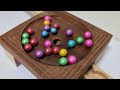 Marble Run ASMR ☆ 2 plates & 4 wave slope wooden jump course