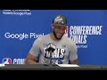 Mavs Postgame Interviews Game 5 vs. Timberwolves, Clinch NBA Finals: Luka Doncic, Kyrie Irving, More