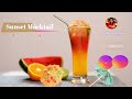 How to make SUNSET MOCKTAIL | Orange and watermelon Mocktail | Mojito | Summer drink