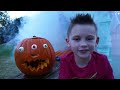 Haunted Monster Truck RaceTrack & Halloween Volcano Pumpkins