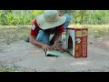 Easy underground quick bird trap using cardboard - Best DIY quail trap