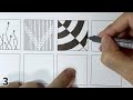 24 Zentangle Patterns | Tutorial  Step by Step #6  |  24 Doodle Patterns | Original Version