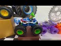Toy Diecast Monster Truck Racing Tournament | ROUND #2 | MarioKart CUSTOM Made Monster Truck Battle