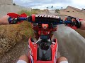 Brock's 2023 CRF250F with QS138 70H V3 motor and new EM260S controller. First ride