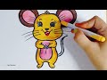 How to draw a cute Mouse step by step | Mouse drawing for kids | easy drawing