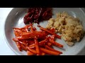 BBQ Soy Curls and Glazed Carrots