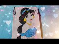 Coloring Jasmin Disney Princess from Aladdin. Coloring pages #aladdin #disneyprincess #coloring