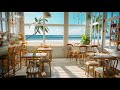 Summer outdoor beachside cafe - with relaxing Bossa Nova Jazz and Ocean Waves music for studying