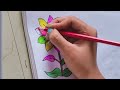 2 Very Easy Flower Drawing ideas/Easy Flower Drawing/ Easy Drawing for Beginners/ DIY Flower Drawing
