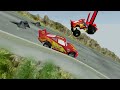 Monster Truck Lightning Mcqueen vs Big & Small Mcqueen vs DOWN OF DEATH in BeamNG.drive