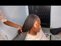 How to micro twist on relaxe Hair with Human hair #minitwist #microtwists #twist #twostrandtwist