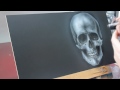 Iwata Neo CN Airbrush Speedpainting Videoanleitung detailreicher Totenkopf Skull (HowTo Tutorial)