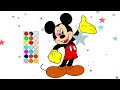 Kids & Toddler Fun Video: How to draw Mickey Mouse Coloring