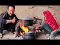 Afghan Twins' Fire Cooking | Secret Cave Recipes & Village Life