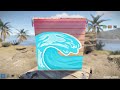 Wavy Paradise | Rust Garage Door Skin