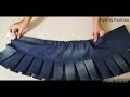 DIY Convert/Reuse old Jeans into beautiful skirt/jeans reuse idea/@Style by Radhika