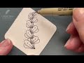 How to Draw Tangle Pattern Andromeda demonstrated by Certified Zentangle Teacher NK