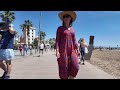 4K60 Walking Tour of Barcelona | WALK ON THE BEACH | Beautiful Barceloneta Beach 2024