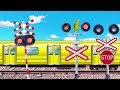 【踏切アニメ】オウムのように音を真似するふみきりカンカン😂😂😂Railroad Crossing that Mimics Sounds, Just Like a Parrot!!