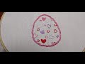 Happy Easter - Hand Embroidery Easter Egg with Hearts